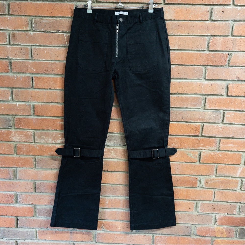 NWT! Carmar Black Flare Buckle Cargo Jeans Size 12